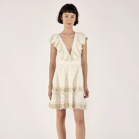 FARM Rio Beaded Eyelet Mini Dress - Picture 7 of 12